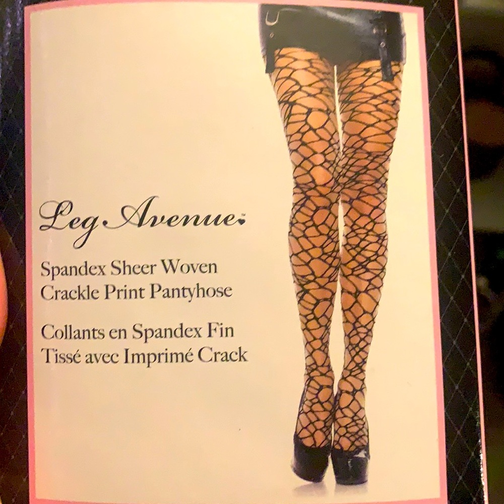 NWT 🖤 Leg Avenue Crackle Pantyhose 🕷